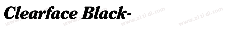 Clearface Black字体转换